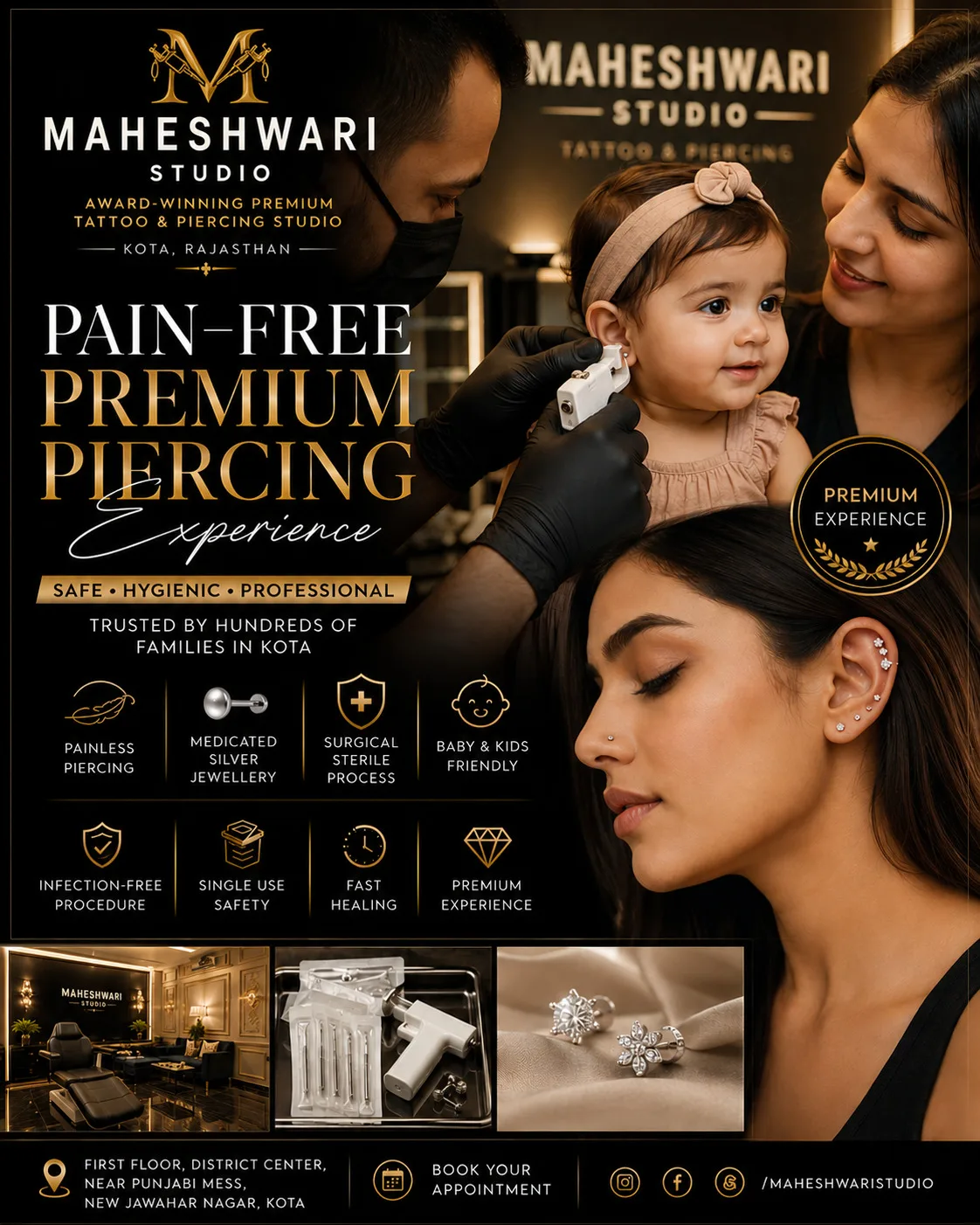 Maheshwari Studio | Premium Tattoo Studio in Kota with Award Winning Artist | Painless Tattoo Expert