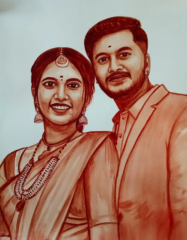 Sharan arts blood painting Artist