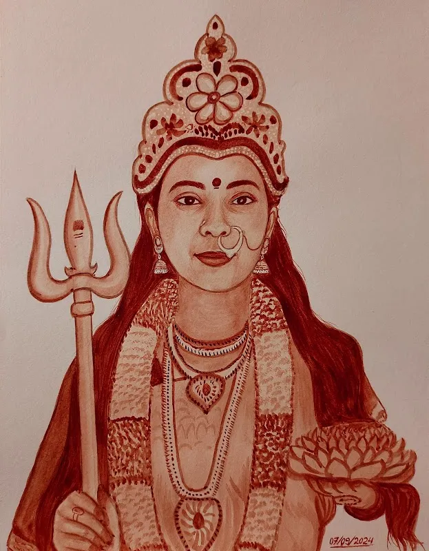Sharan arts blood painting Artist