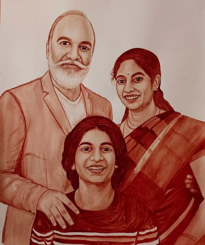 Sharan arts blood painting Artist