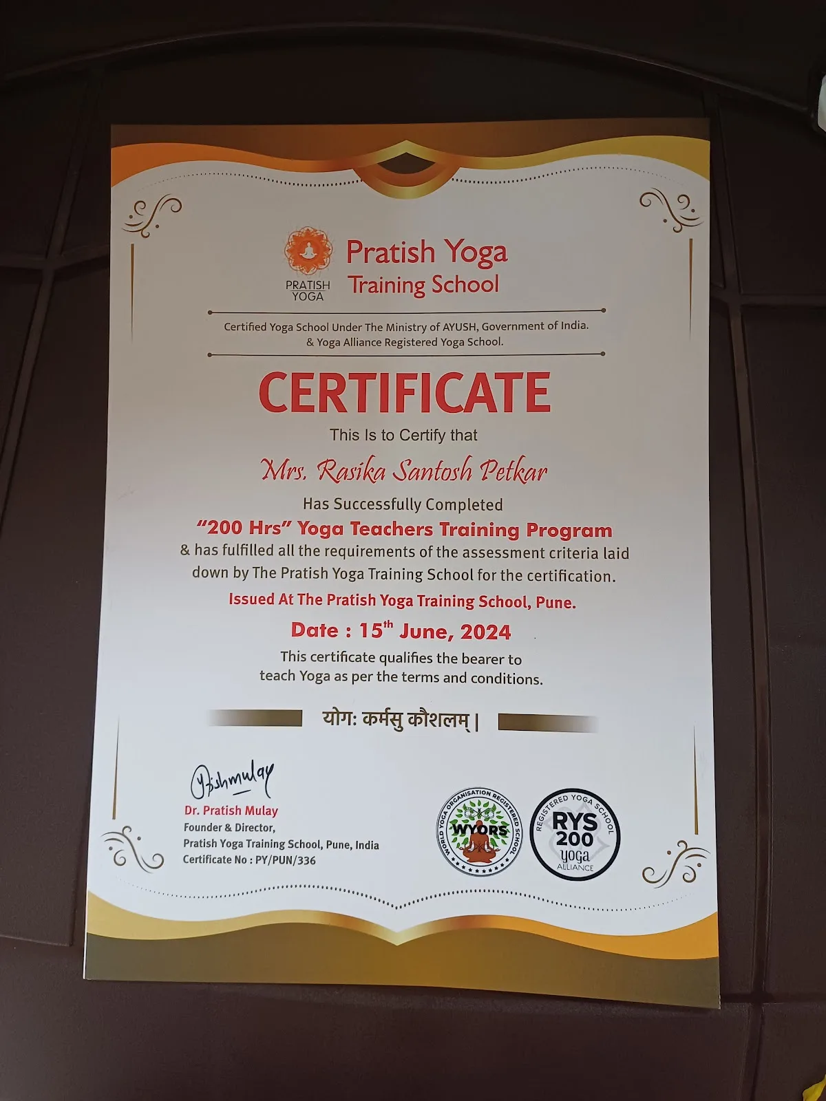 Pratish YOGA Training School & Medical Yoga Centre | Best in India #1