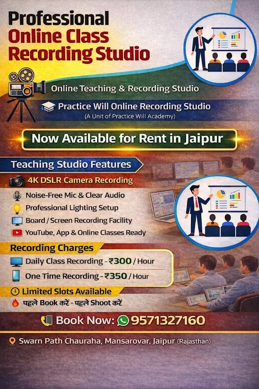 Practice Will – Teaching Recording Studio on Rent