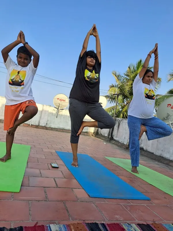 Peaceful yoga studio