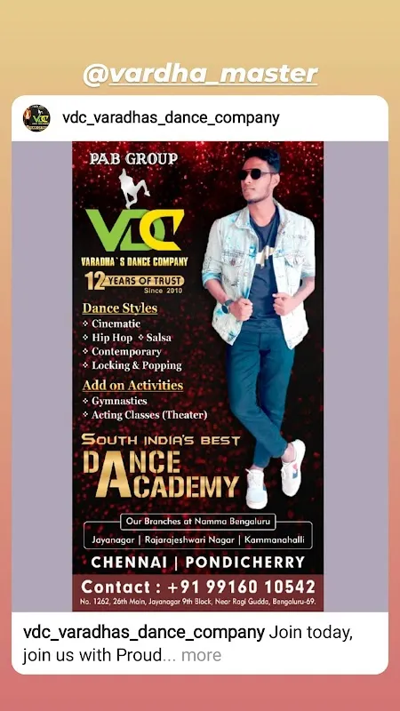 VDC Varadha's Dance Company jayanagar