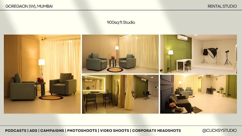 Clicksy Studio | Podcast Studio & Photography Studio in Mumbai on Rent | Rental Studio For Photoshoot & Video shoot