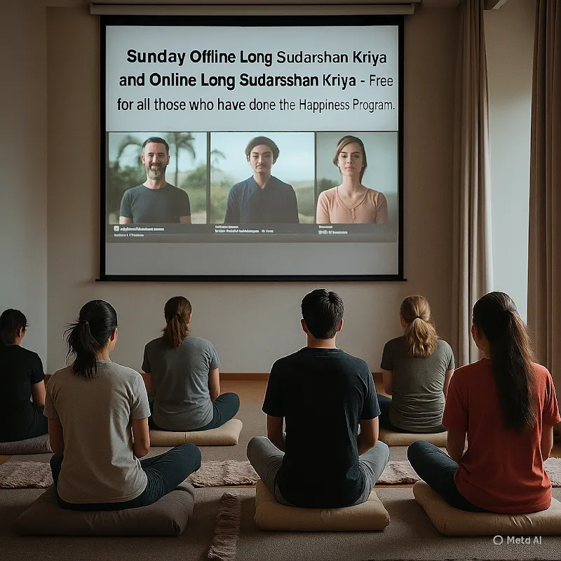 Yoga Pranayama breathing technique Center ART OF LIVING.